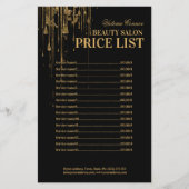 Zwarte & Gold Beautique - nieuwe prijslijst Flyer (Voorkant)