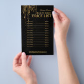 Zwarte & Gold Beautique - nieuwe prijslijst Flyer (Hand)