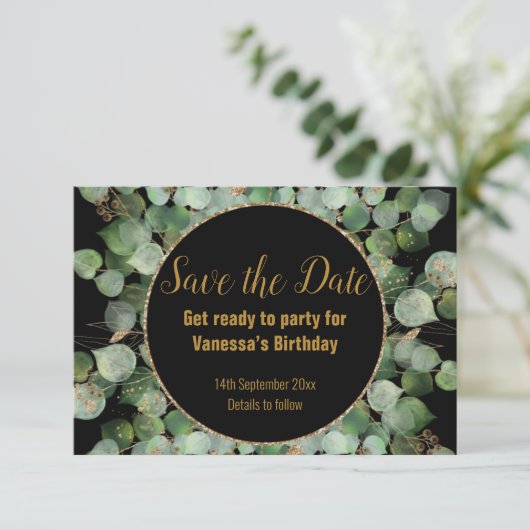 ZWARTE GOLD BOTANICAL 2 BEWAREN DE DATUM CIRCULAIR AANKONDIGING (Staand voorkant)