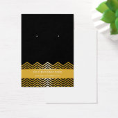 Zwarte Gold Chevron - Aangepaste verhuurkaart Visitekaartjes (Bureau)