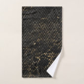 ZWARTE GOLD  CHEVRON MARBLE BATHROOM TOWEL BAD HANDDOEK (Handdoek)