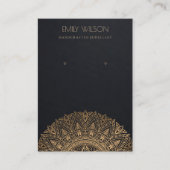 ZWARTE GOLD CLASSIC  MANDALA-BEELDSCHERM VISITEKAARTJE (Voorkant)