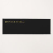 Zwarte Gold Colors Professional Trendy Modern Plai Yogamat (Voorkant (horizontaal))