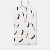 Zwarte & Gold Confetti Happy Nieuwjaar cadeautjes Cadeaulabel (Achterkant)