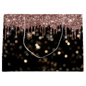 Zwarte Gold Confetti Luxury Roos Glitter Drivers Groot Cadeauzakje (Voorkant)