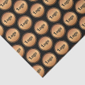 Zwarte Gold Custom Business-Logo achtergrond toevo Tissuepapier (Detail)