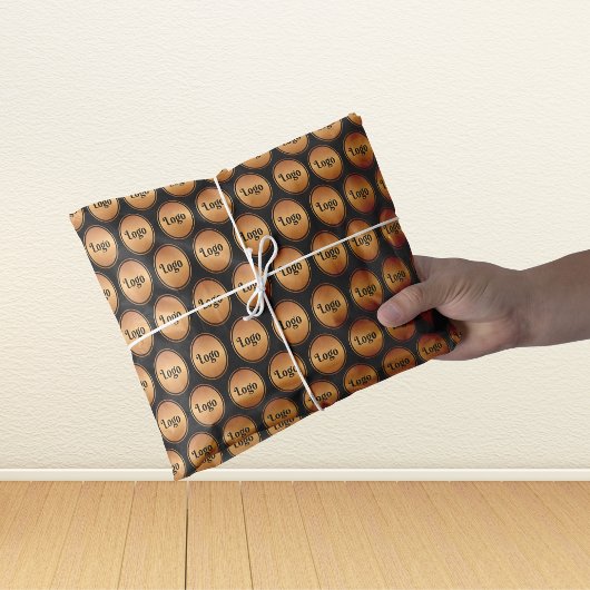 Zwarte Gold Custom Business-Logo achtergrond toevo Tissuepapier