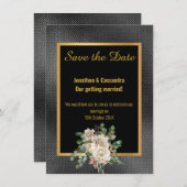 ZWARTE GOLD EMBOSSED ROOS EUCALYPTUS BEWAREN DE DA (Voorkant / Achterkant)