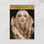 Zwarte Gold fotograaf QR Code Sociale media Visitekaartje (Voorkant)