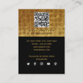 Zwarte Gold fotograaf QR Code Sociale media Visitekaartje (Achterkant)