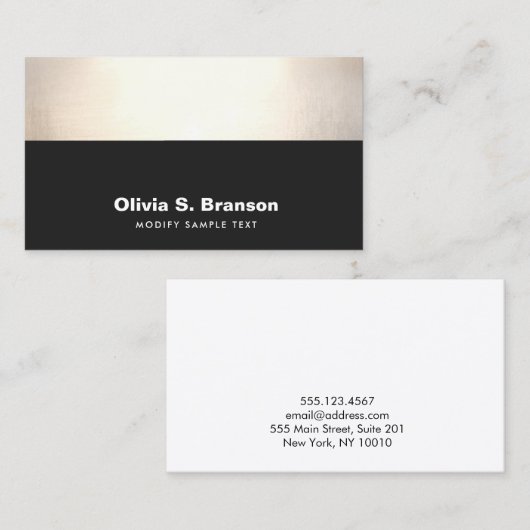 Zwarte Gold-grens voor Professional Classy Visitekaartje (Voorkant / Achterkant)