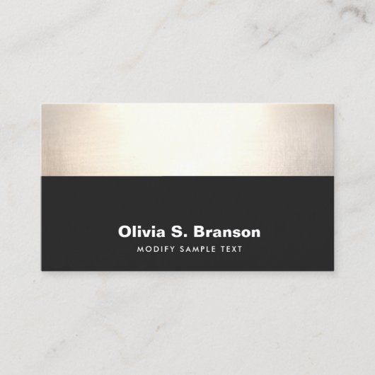 Zwarte Gold-grens voor Professional Classy Visitekaartje (Voorkant)