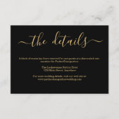 Zwarte & Gold-informatie / Details-sluitkaart Informatiekaartje (Voorkant)