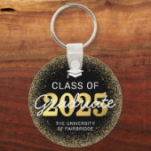 Zwarte Gold-klasse van 2023 Afstuderen Sleutelhanger (Achterkant)