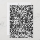 ZWARTE GOLD LACE GOLD TRIM ELEGANT BIRTHDAAG KAART (Achterkant)