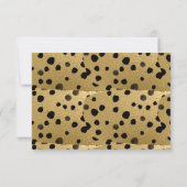 ZWARTE GOLD LEOPARD AFDRUKKING BEWAREN DE DATUM AANKONDIGING (Achterkant)