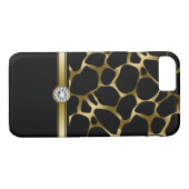 Zwarte Gold Leopard Animal Print Case-Mate iPhone Case (Achterkant (Horizontaal))