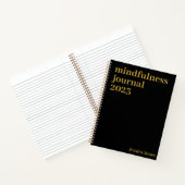 Zwarte Gold-minimalistische tekst Notitieboek (Binnen)