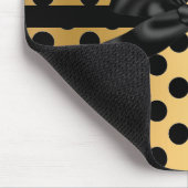 ZWARTE GOLD POLKA DOT BOW MUISMAT (Hoek)
