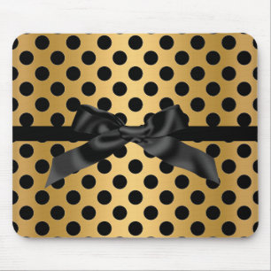 ZWARTE GOLD POLKA DOT BOW MUISMAT