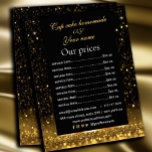 Zwarte & Gold Price List Service - spaarzaam Flyer<br><div class="desc">Ga uit met onze elegante en glamoureuze faux glitter flyer,  pas je aan met je bedrijfsnaam,  tagline en prijslijst.</div>