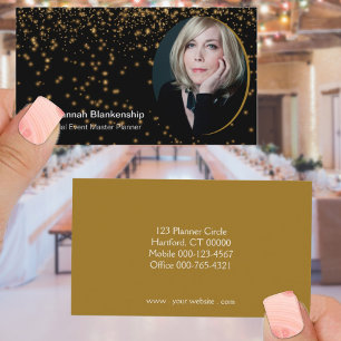 Zwarte Gold Professional-plank - Aangepaste foto Visitekaartje