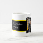 Zwarte & Gold School Afstuderen Foto Collage Mokke Koffiemok (Center)