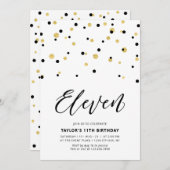 Zwarte & Gold Simple 11e tiendaagse feestdag Kaart (Voorkant / Achterkant)