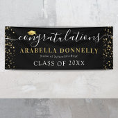 Zwarte & Gold Star-graduatie-partij Spandoek