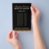 Zwarte Gold Star-ontwerpprijslijst met gouden ster Flyer (Hand)