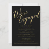 Zwarte Gold-typografie van de Dell Engagement Part Kaart (Voorkant)