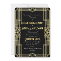 Zwarte & Gold-uitnodigingen