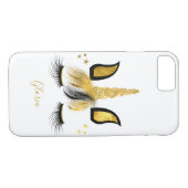 Zwarte & Gold Unicorn Case-Mate iPhone Case (Achterkant (Horizontaal))