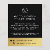 Zwarte Gold Uw aangepaste zakelijke Logo Sociale M Flyer (Achterkant)