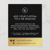 Zwarte Gold Uw aangepaste zakelijke Logo Sociale M Flyer (Voorkant)