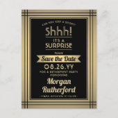 Zwarte Gold van de Prijs van de onderneming sparen Aankondigingskaart (Voorkant)