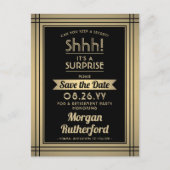 Zwarte Gold van de Prijs van de onderneming sparen Aankondigingskaart (Voorkant)