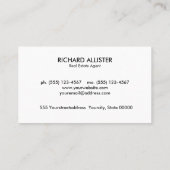 Zwarte GOLD-woning logo onroerend goed professione Visitekaartje (Achterkant)