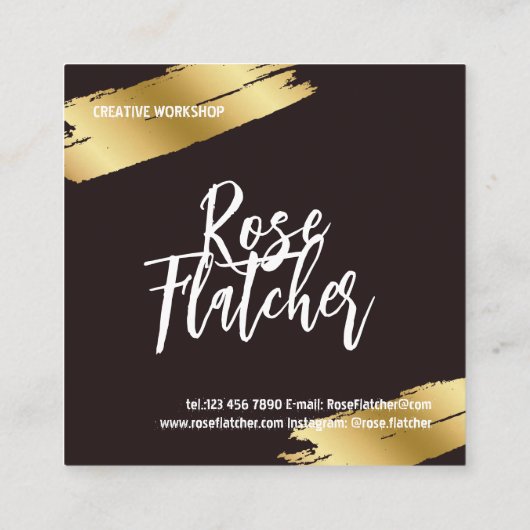 Zwarte Gold Workshop Afsprakenkaartje (Achterkant)