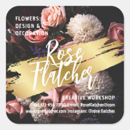 Zwarte Gold Workshop Vierkante Sticker