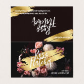 Zwarte Gold Workshop Visitekaartje (Buitenkant ongevouwen)