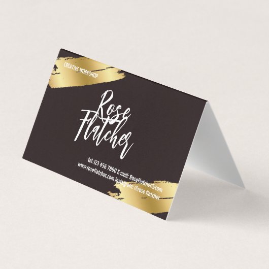Zwarte Gold Workshop Visitekaartje (Achterkant)
