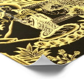 Zwarte-Golden Boeddha Poster (Hoek)