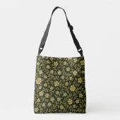 Zwarte Golden Floral Crossbody Bag Crossbody Tas (Achterkant)