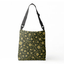 Zwarte Golden Floral Crossbody Bag