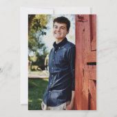 Zwarte golf thema afstudeerfeest met groen kaart (Achterkant)