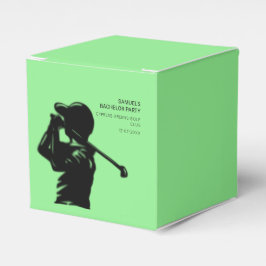 Zwarte golfer Golfreis vrijgezellenfeest minimalis Bedankdoosjes