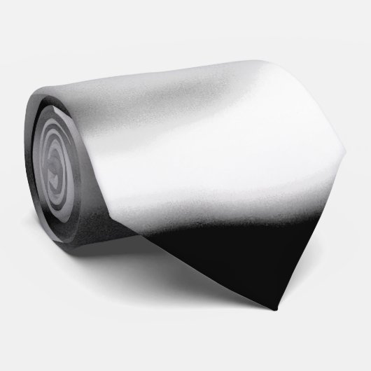 Zwarte golven abstracte reeks nr. 2 stropdas (Opgerold)