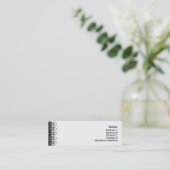 Zwarte golven Klein Mini Visitekaartje (Staand voorkant)