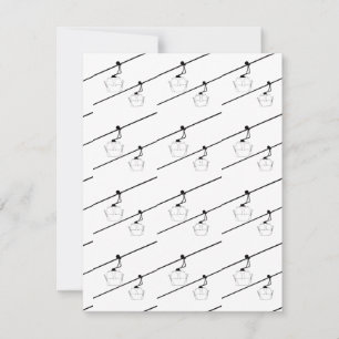 Zwarte gondels vakantiepas. feestdagenkaart